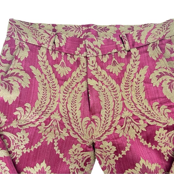 Hand crafted tailored brocaded cigarette pants. - Picture 5 of 8